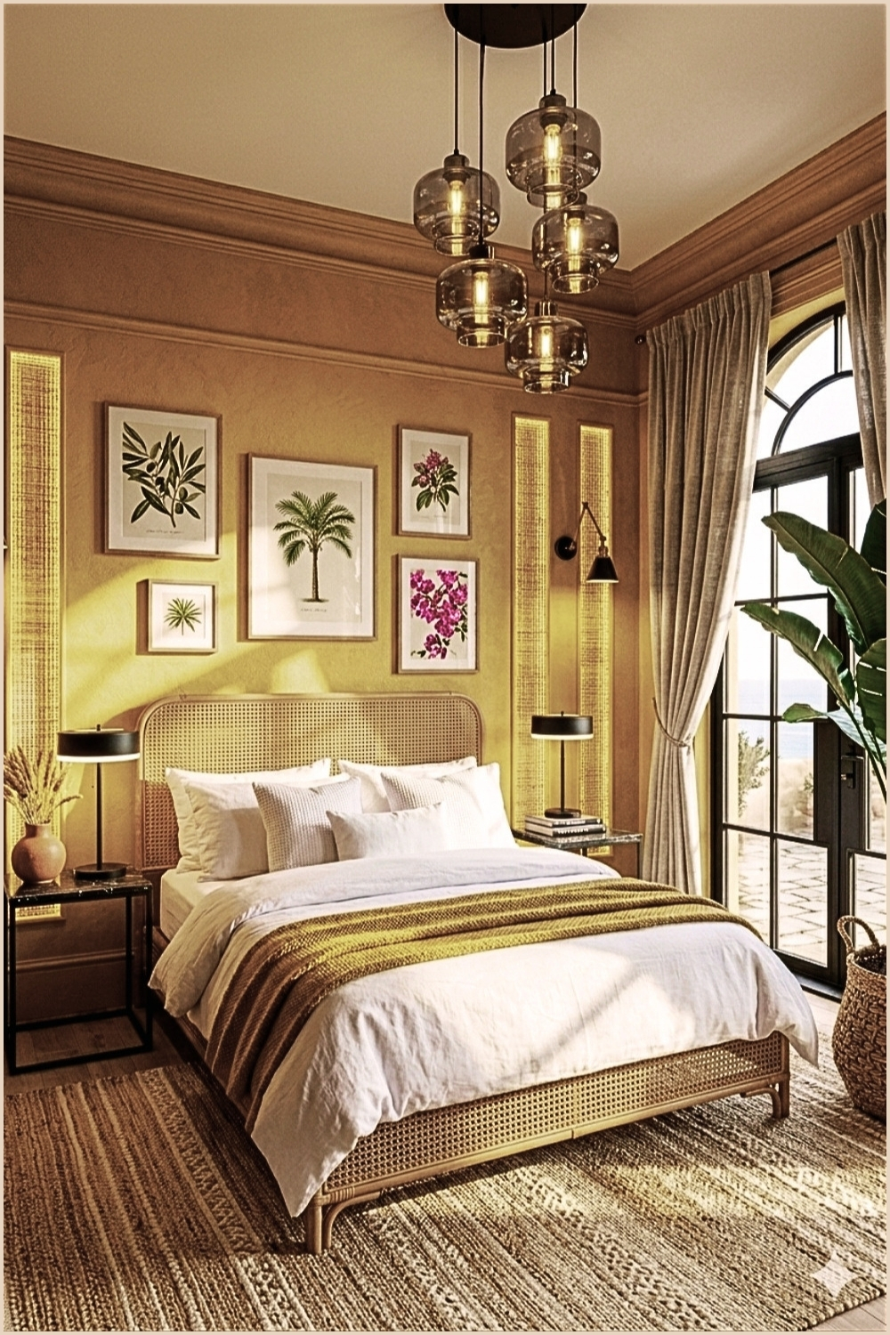 Sunny Mediterranean Yellow Bedroom