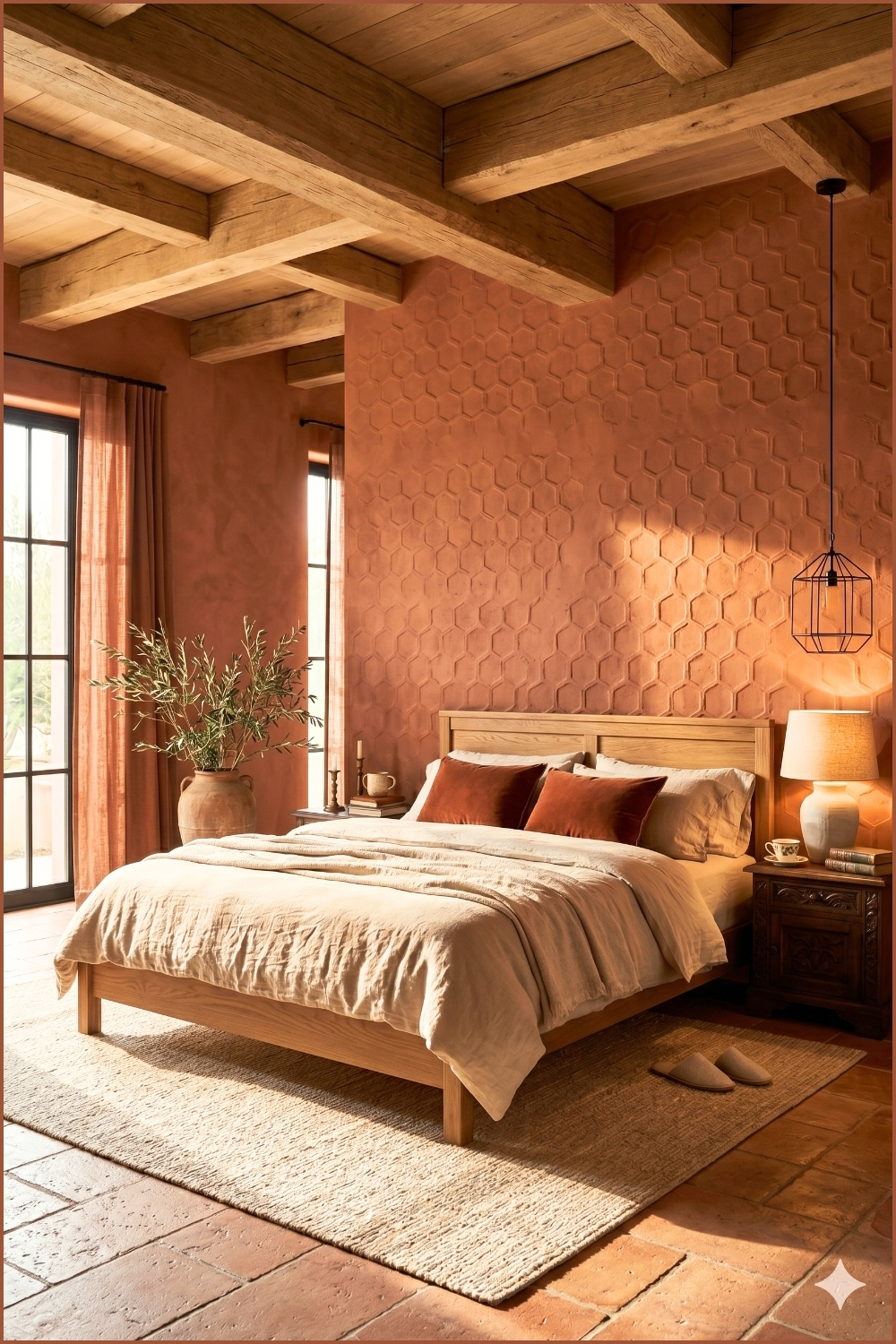 Terracotta Textured Bedroom