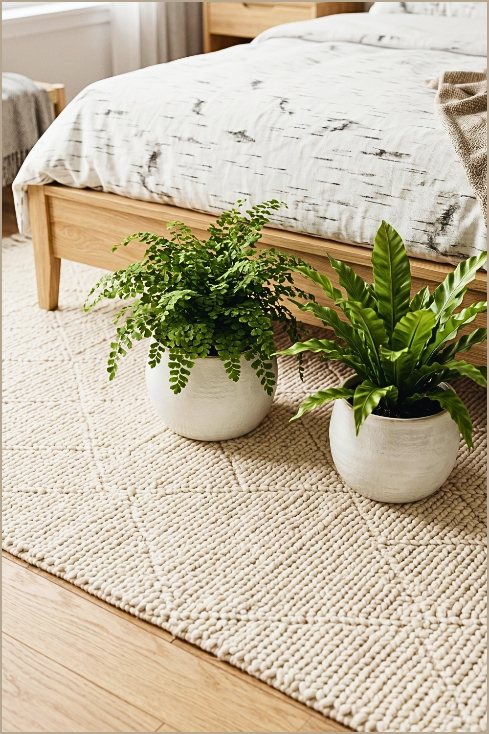 Textured Wool & Fern Accents