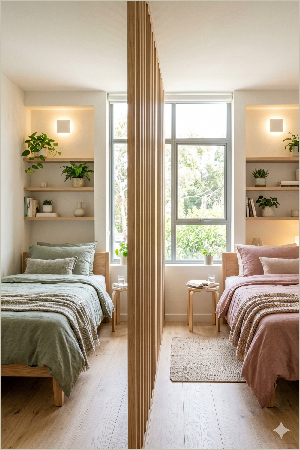 The Zen Partitioned Shared Room