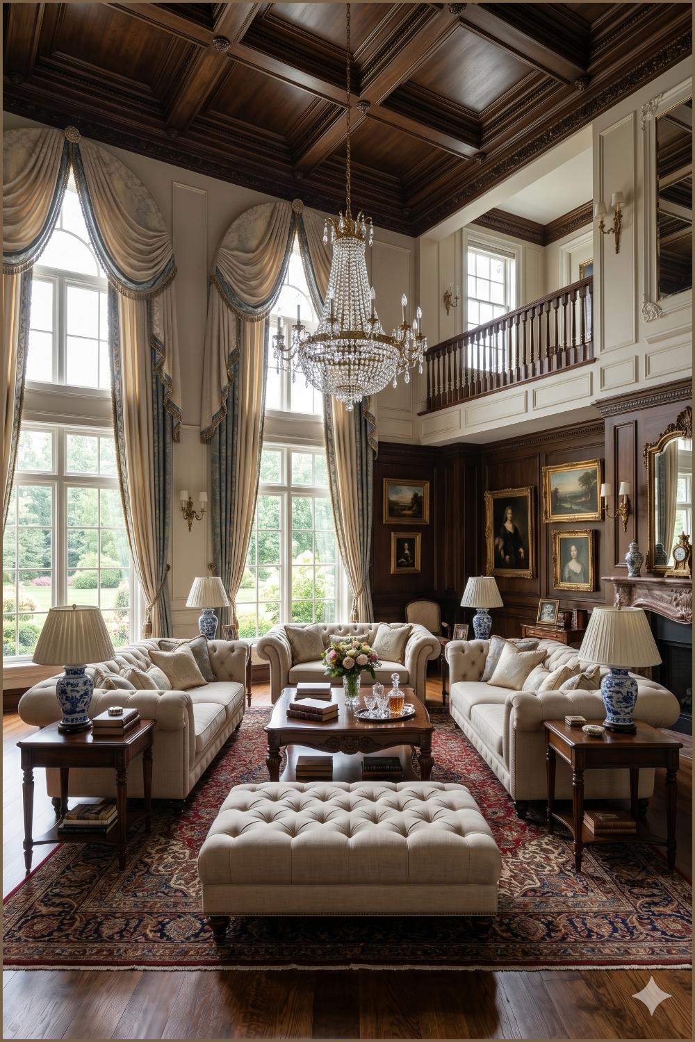Traditional Tufted Beige Elegance