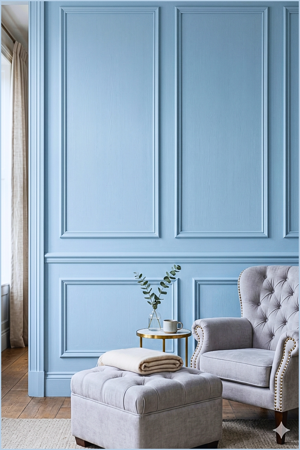 Tranquil Baby Blue Paneling
