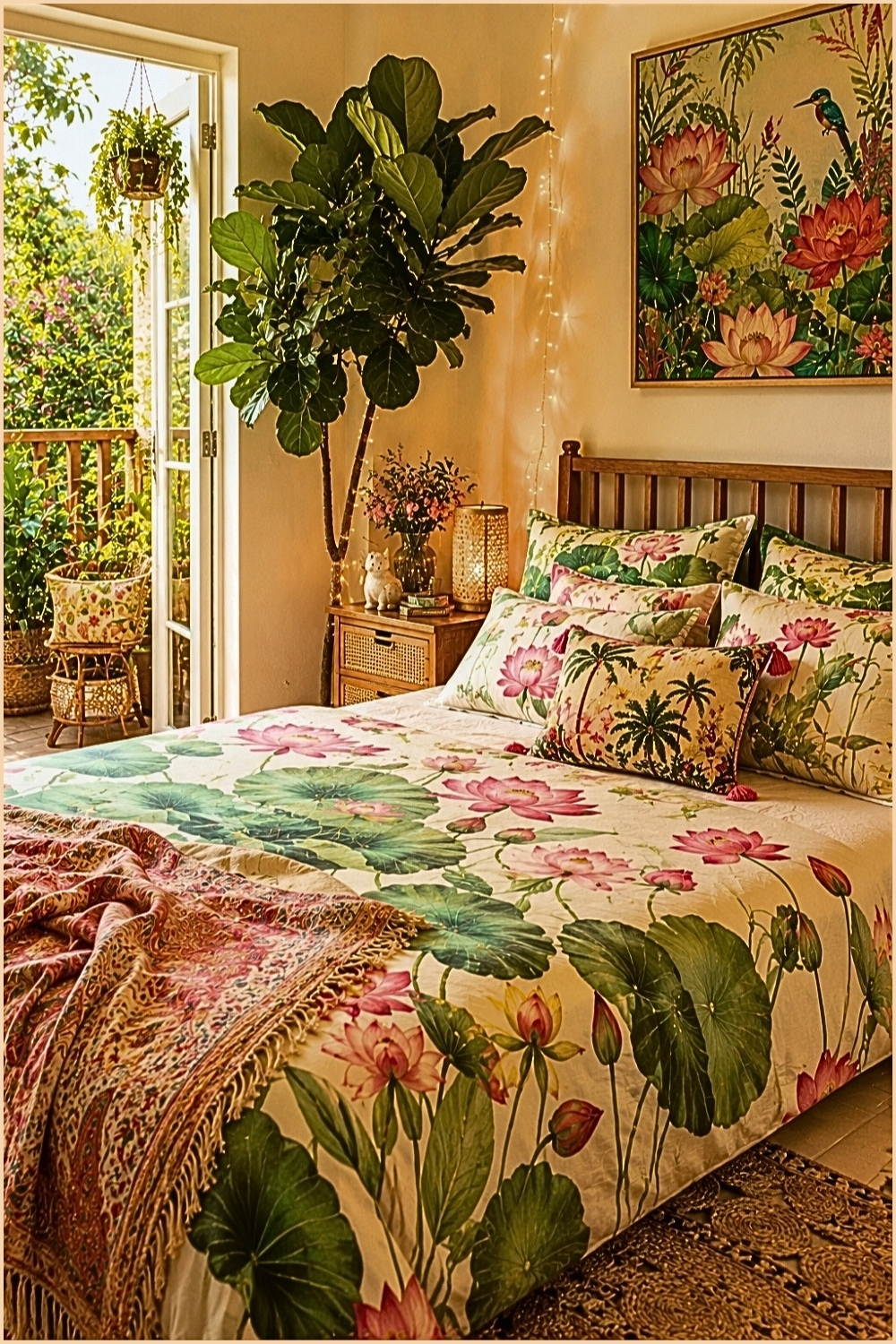 Tropical Floral Bedroom