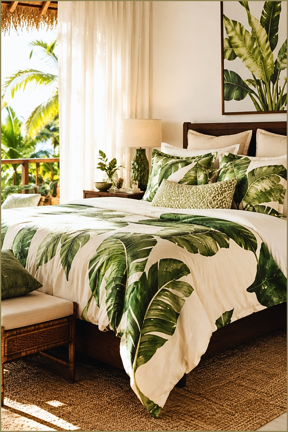 Tropical Leaf Bedroom Retreat