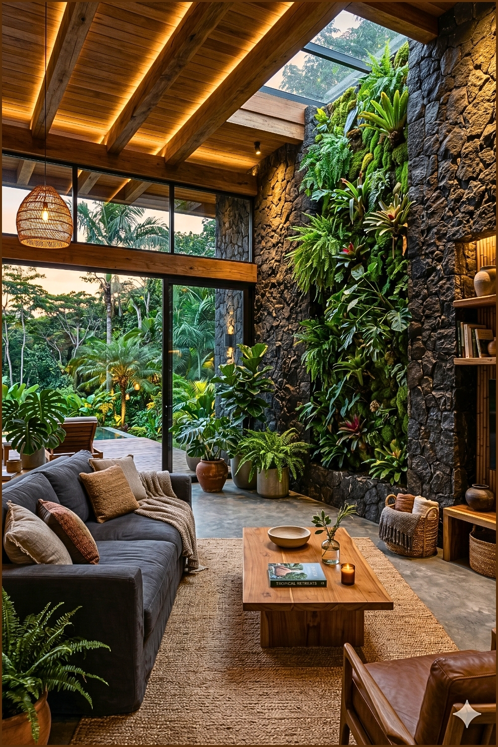 Tropical Stone Wall Retreat