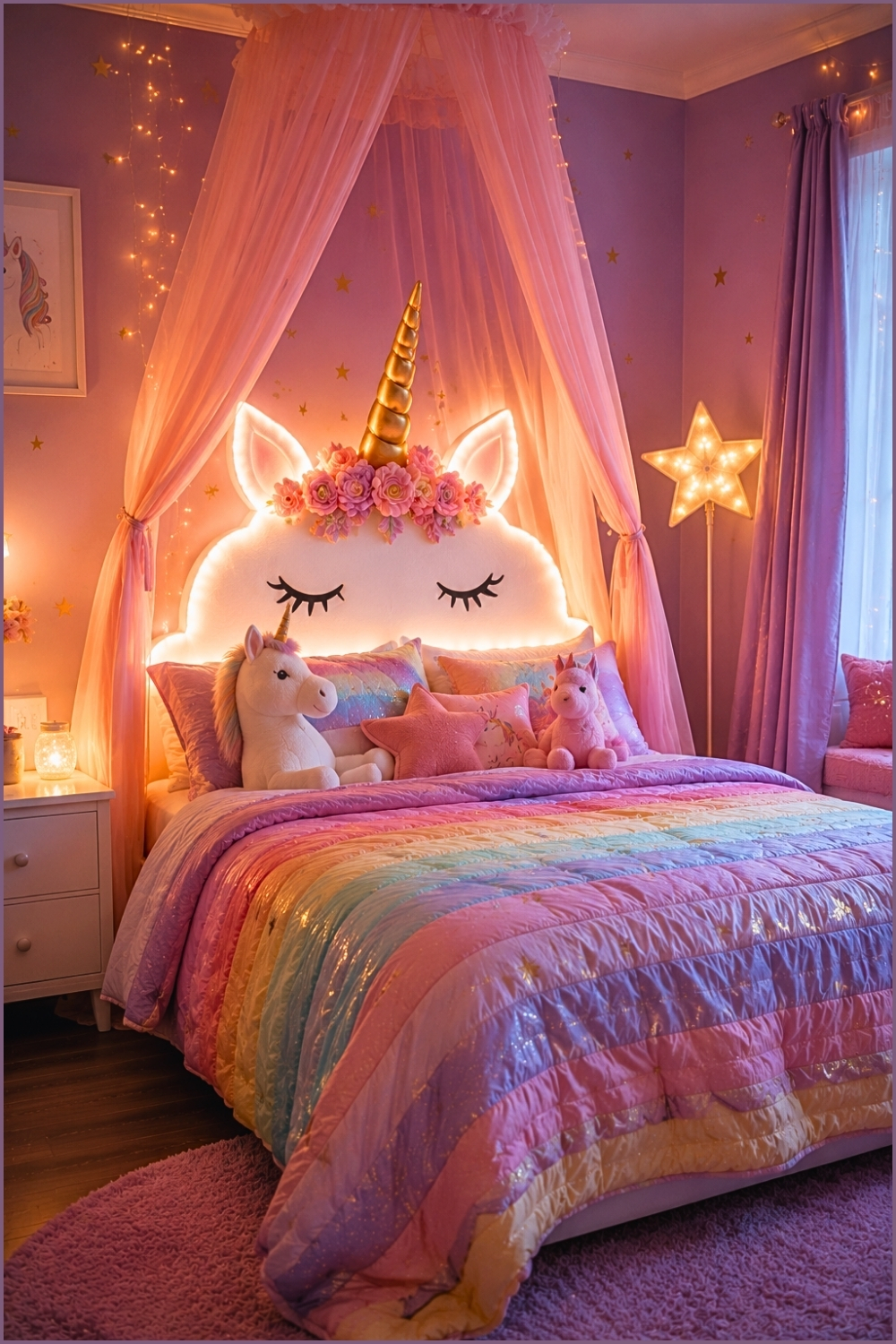 Unicorn Fantasy Rainbow Bedroom