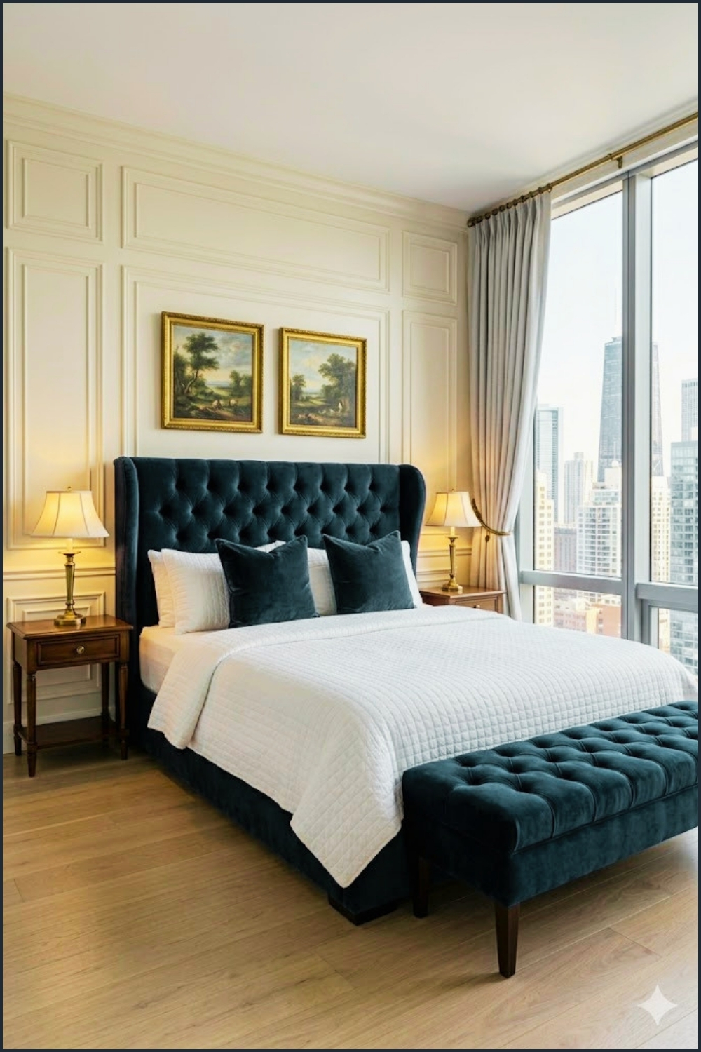 Velvet Navy Luxury Bedroom