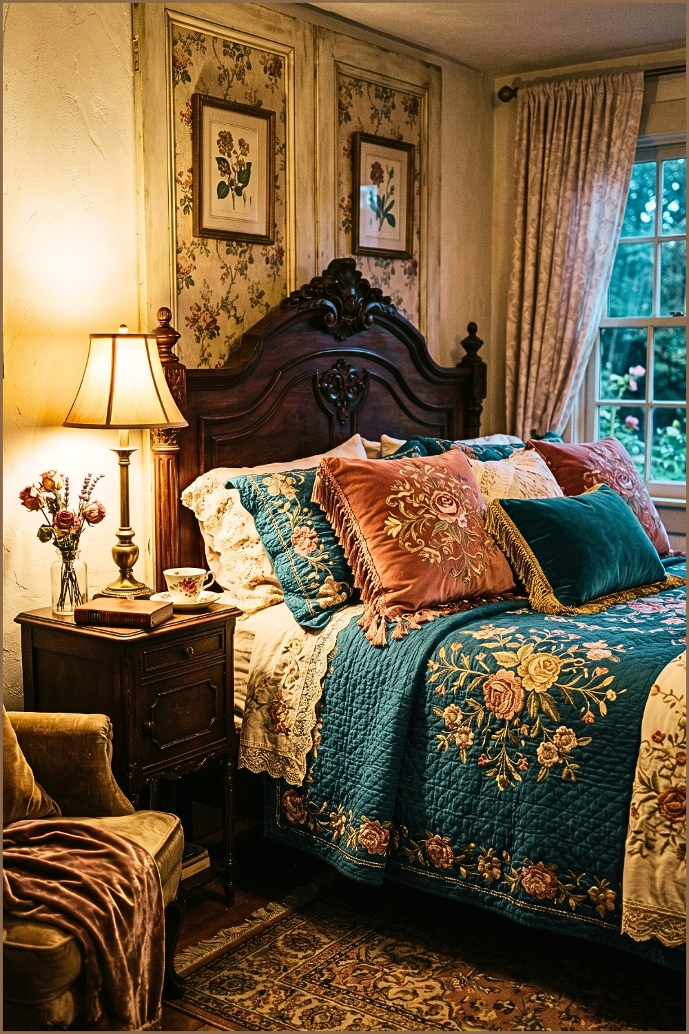 Victorian Jewel Tone Bedroom