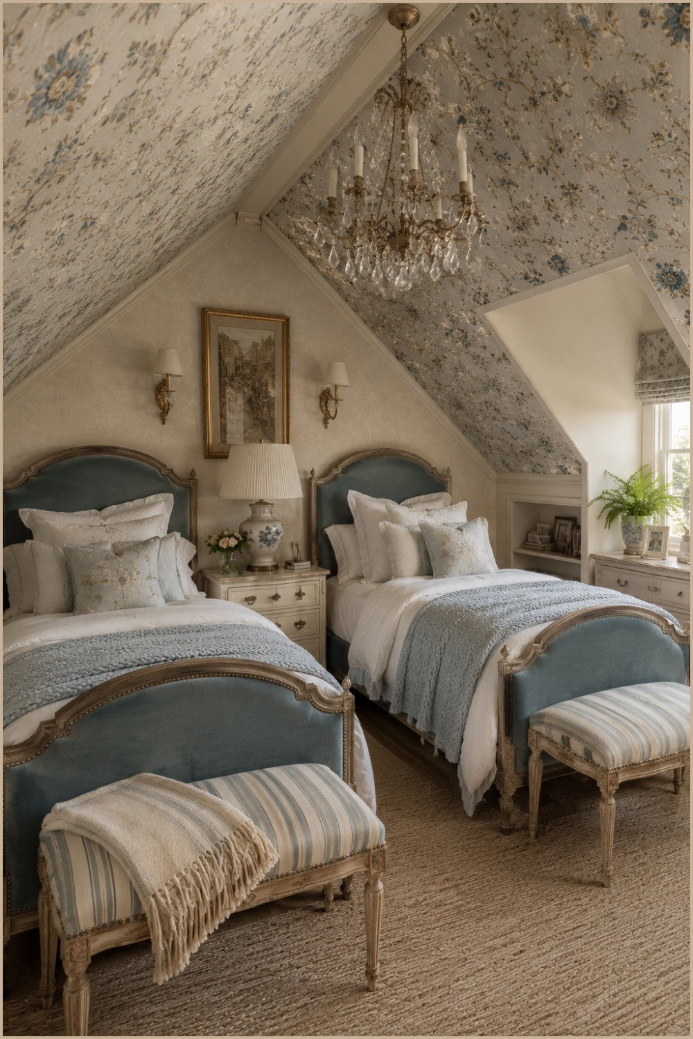 Vintage Attic Twin Bedroom