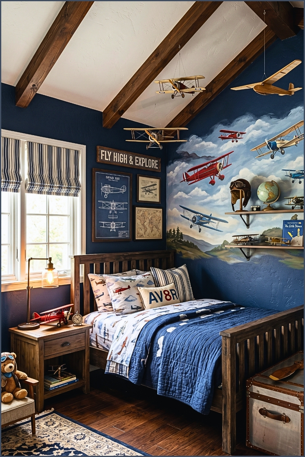 Vintage Aviation Adventure Bedroom