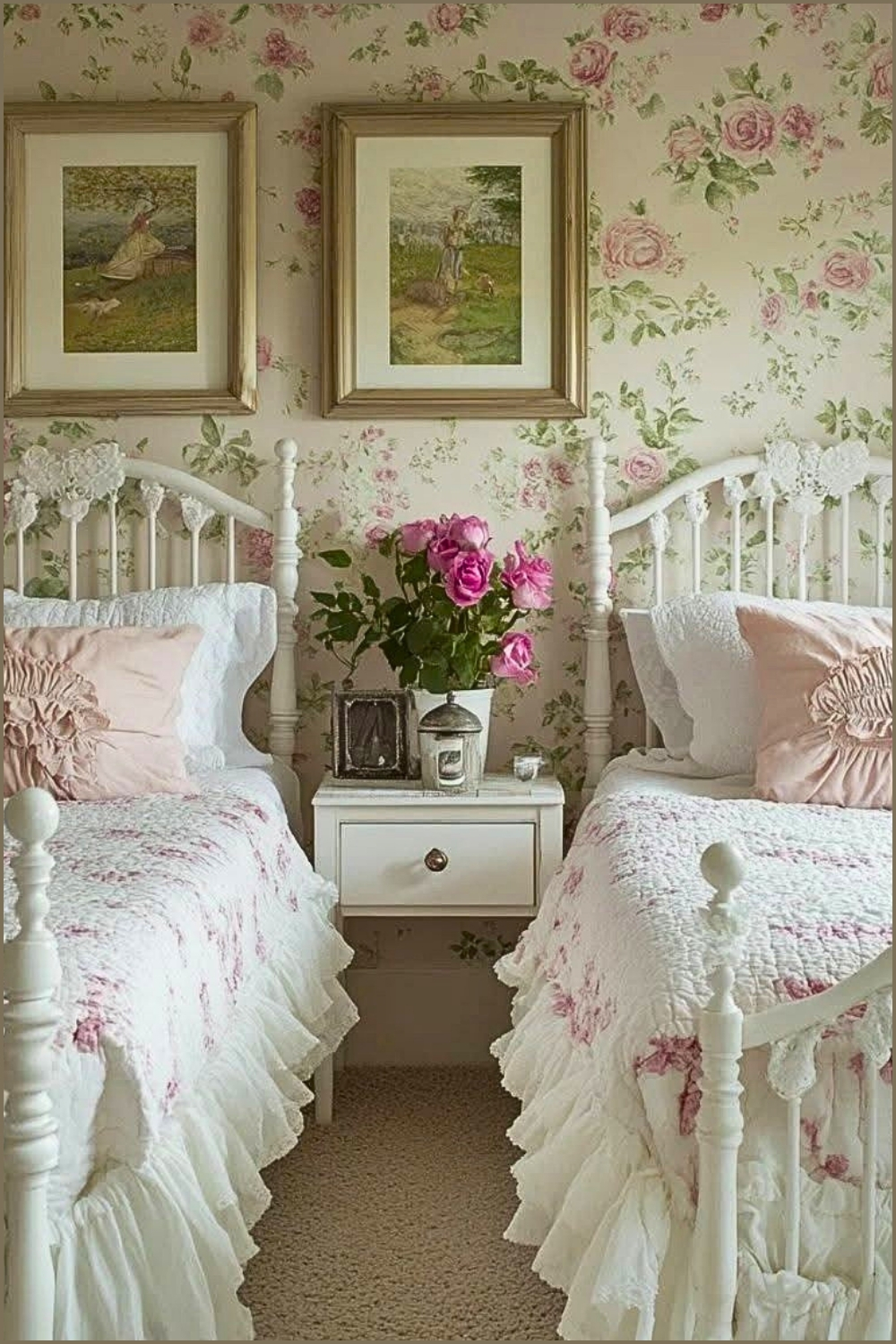 Vintage Floral Bedroom
