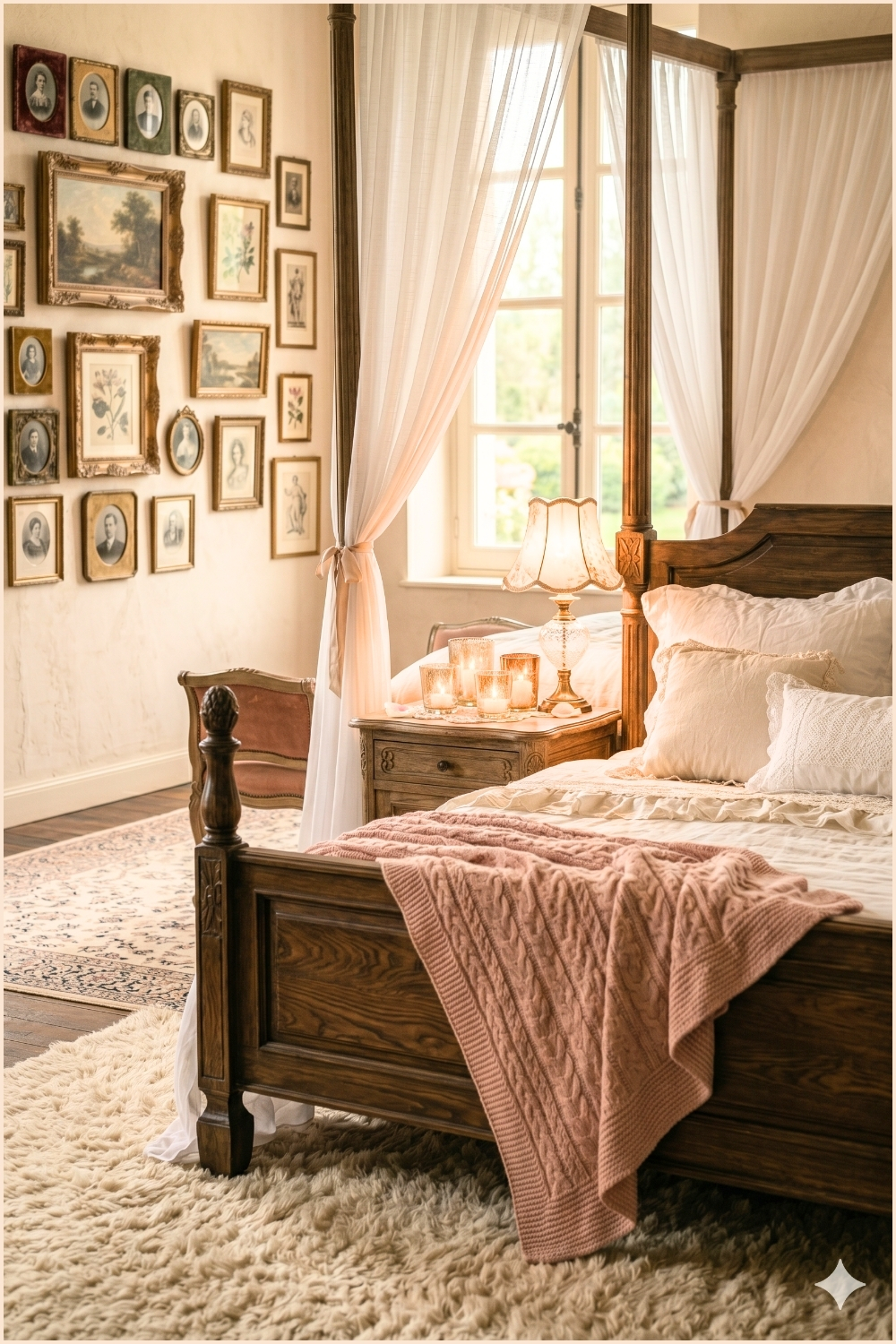 Vintage Gallery Wall Bedroom
