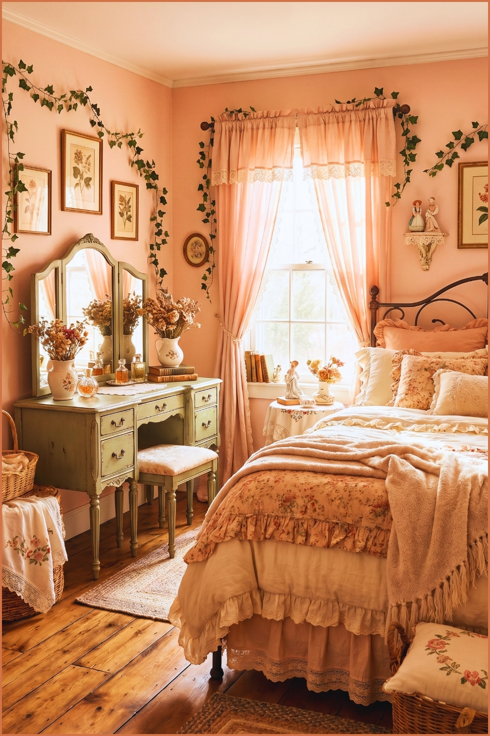 Vintage Garden Cottage Bedroom