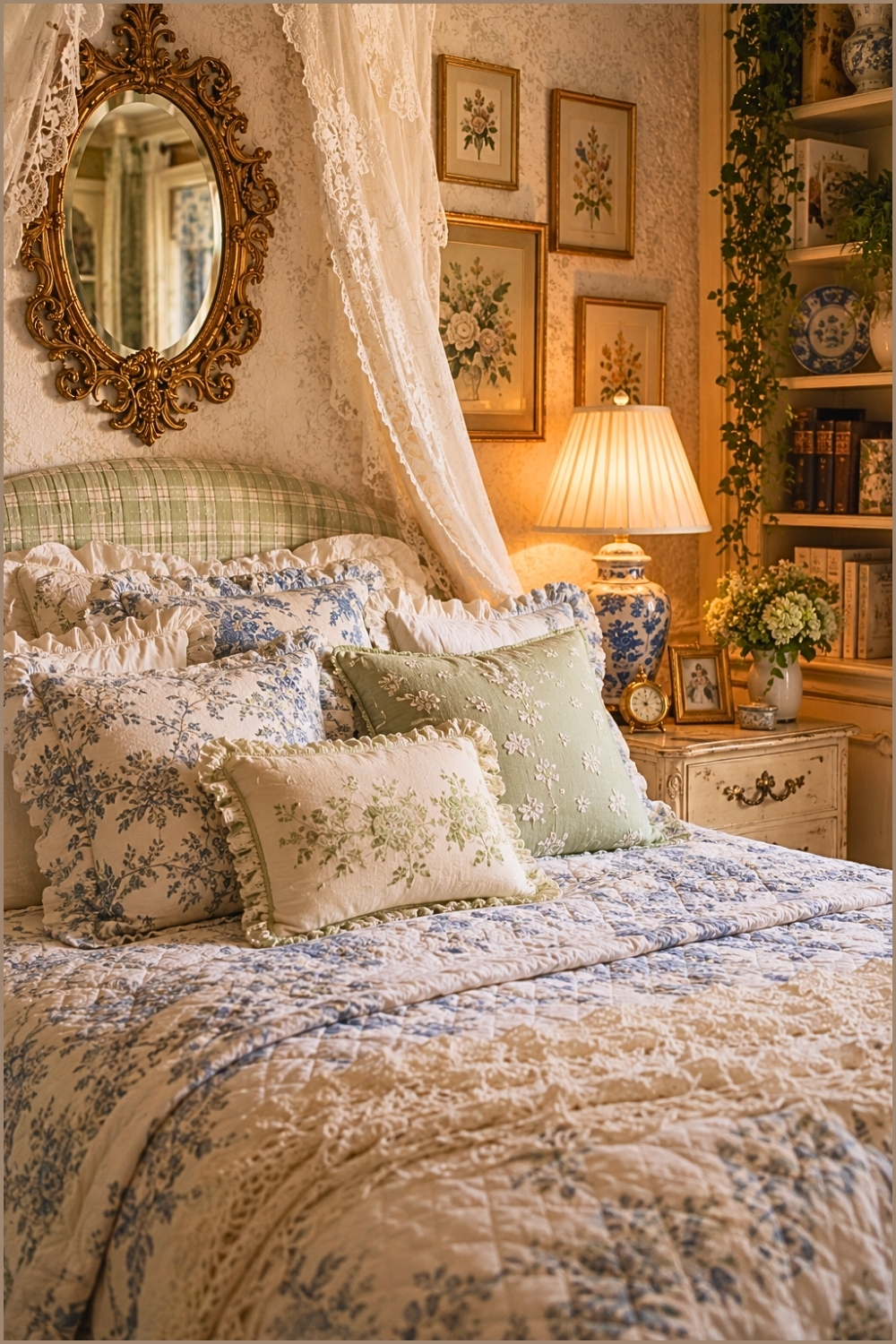Vintage Grandmillennial Bedroom Nook