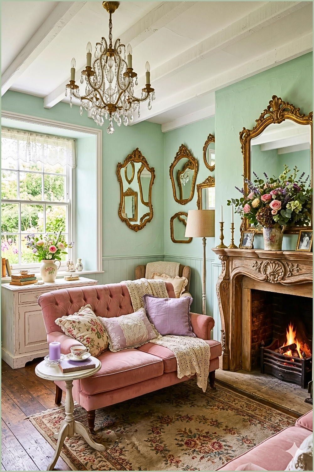 Vintage Romantic Cottage Interior (1)