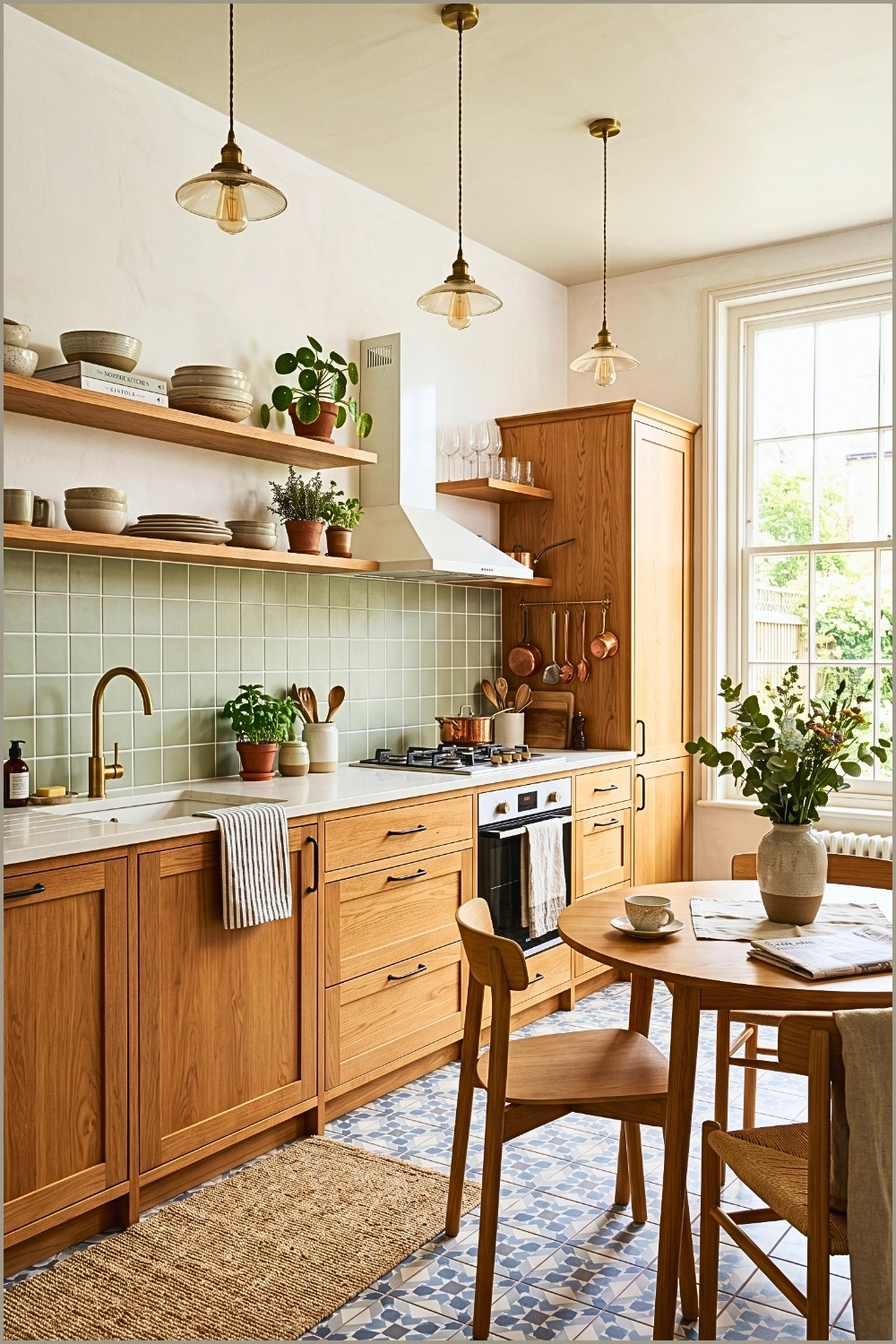 Vintage Tile Scandinavian Kitchen