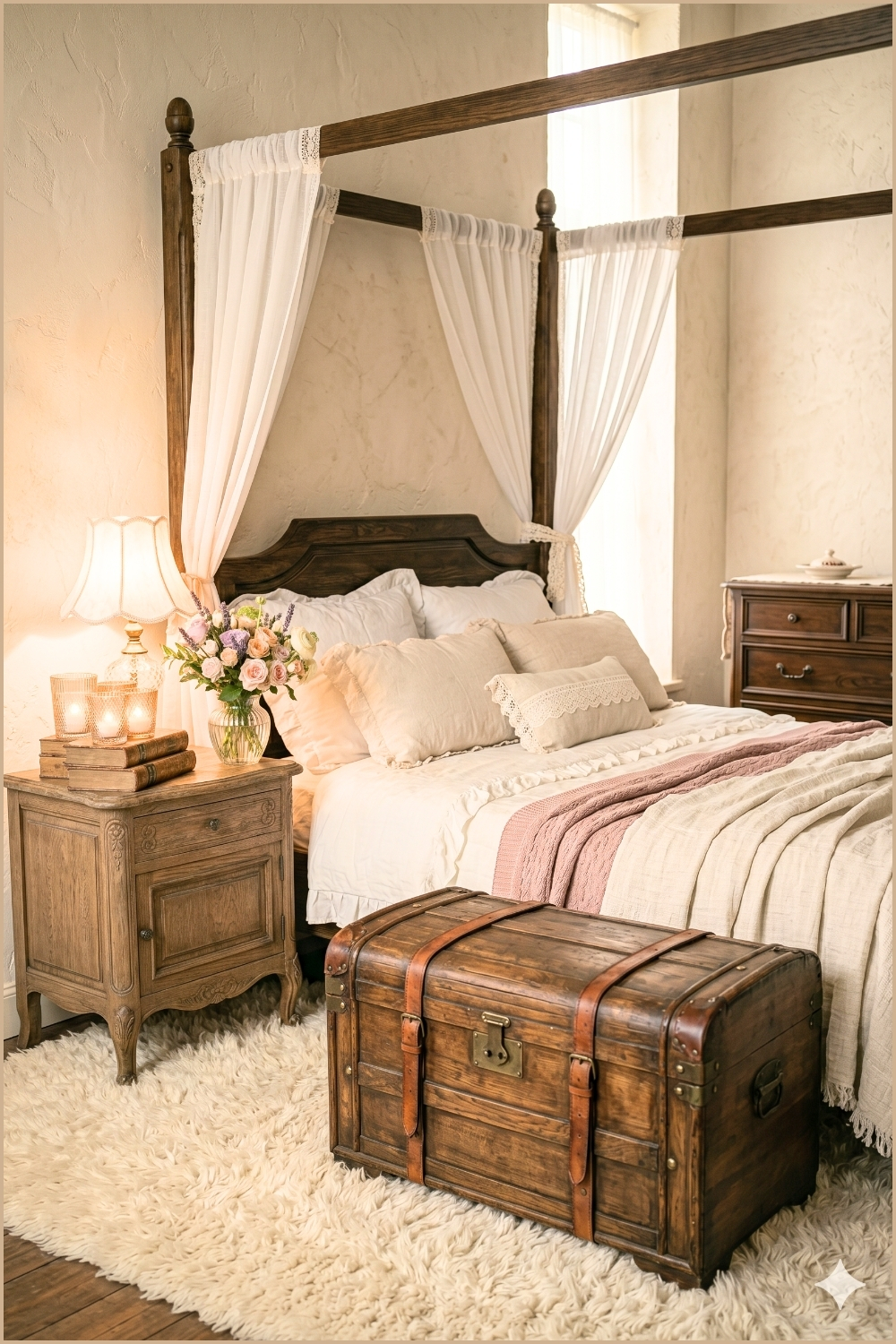 Vintage Trunk Bedroom Accent