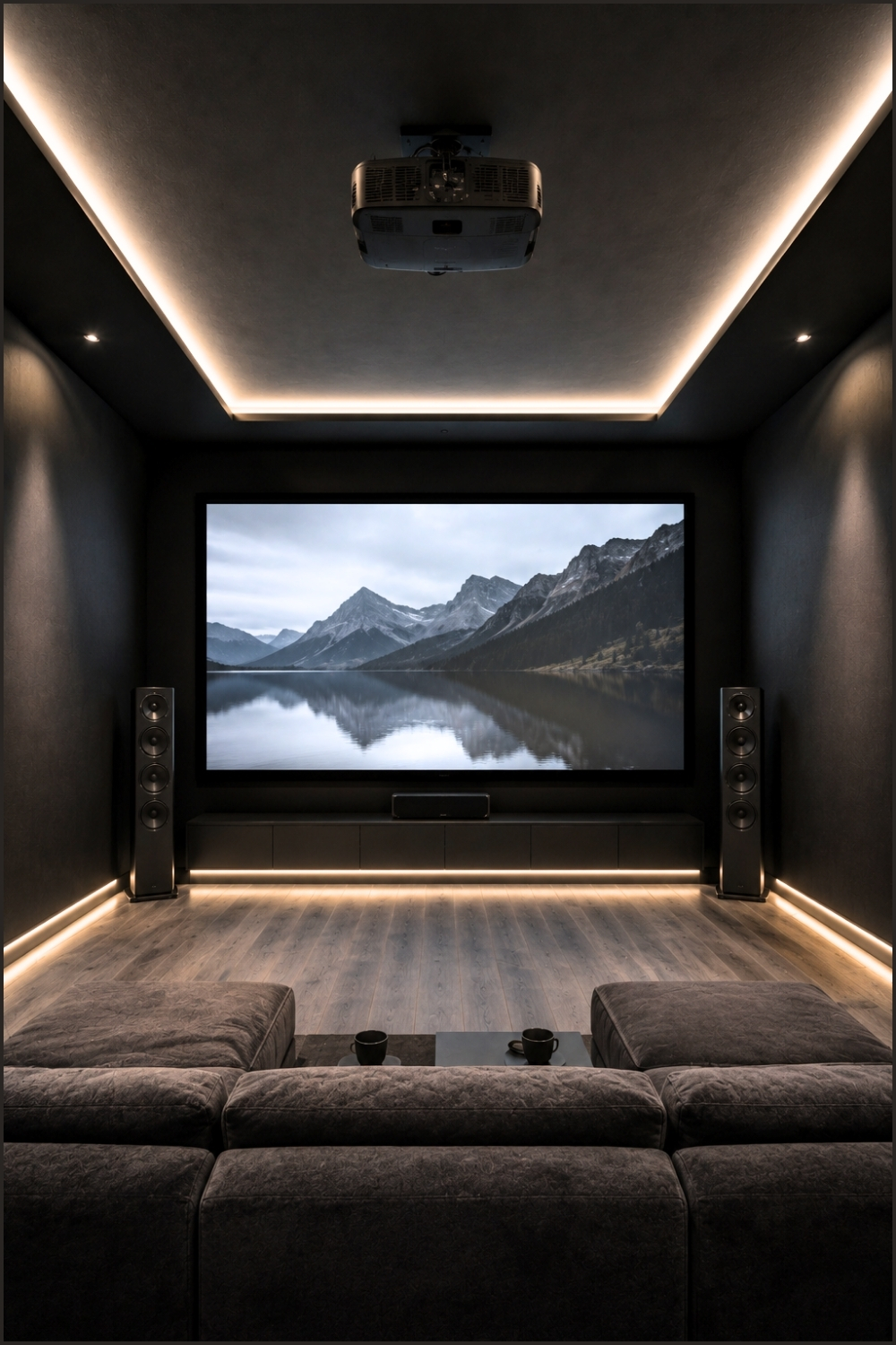 Wall Mounted Projector Screen Setup