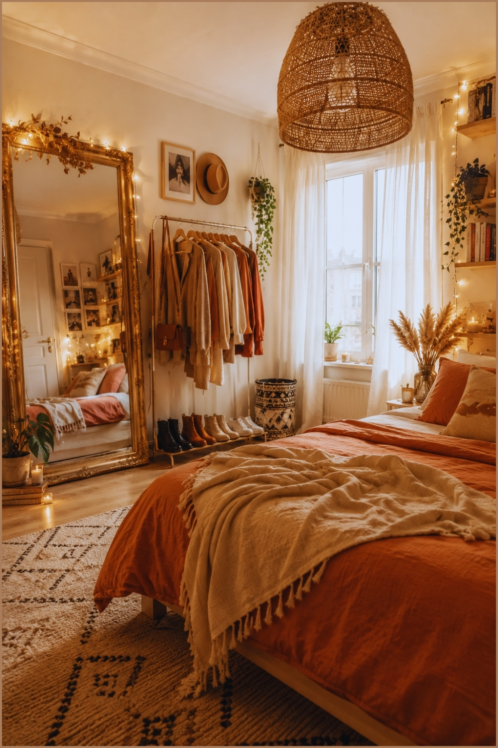 Warm Autumn Boho Bedroom