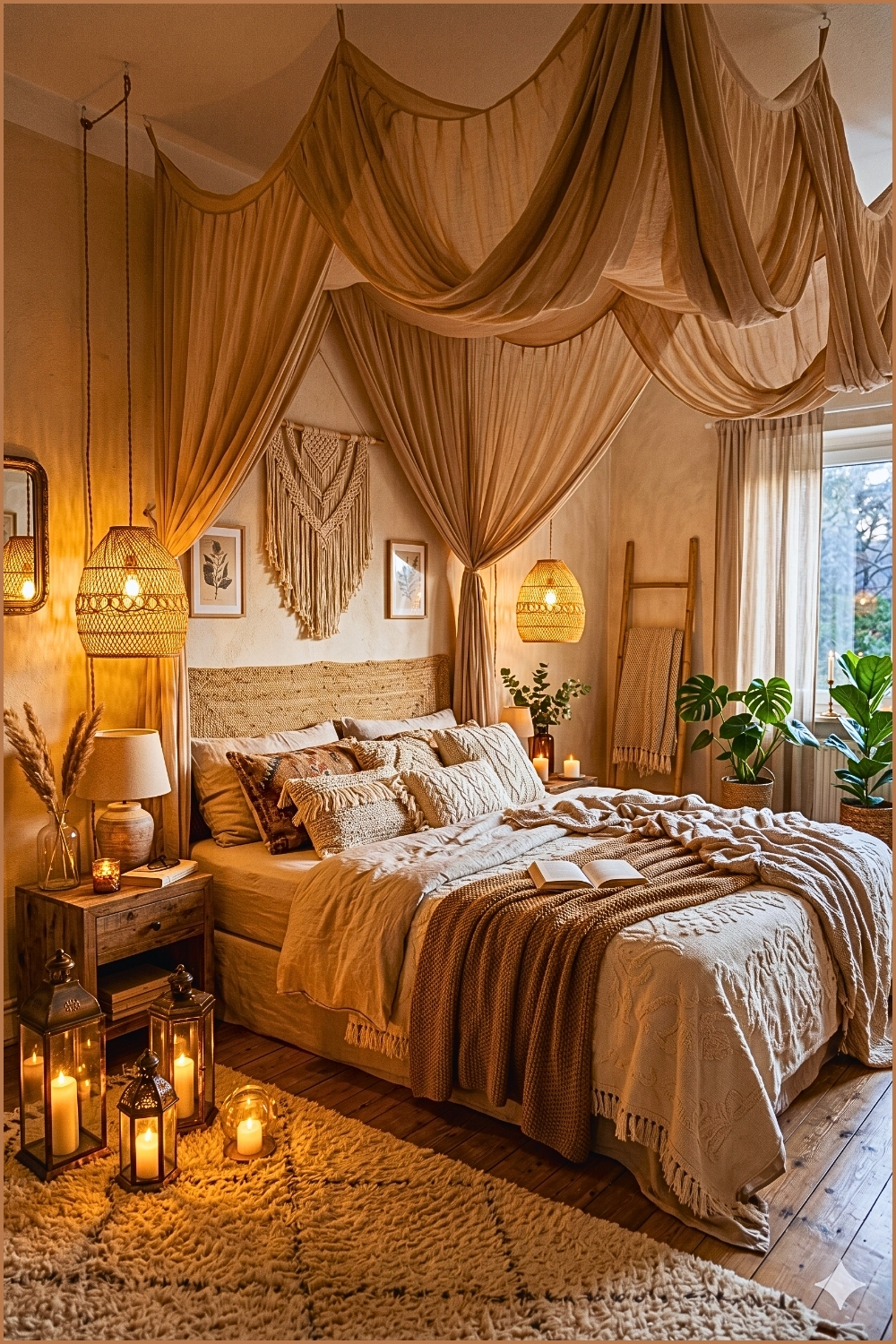 Warm Boho Romantic Bedroom