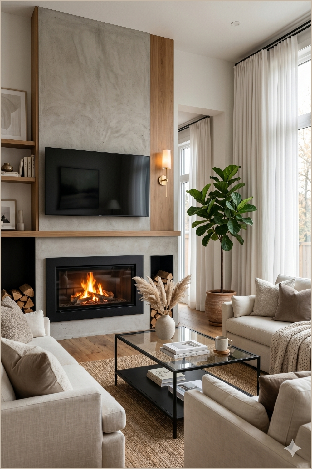 Warm Cozy Evening Living Room (1)
