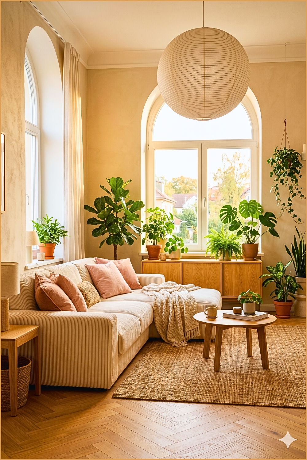 Warm Minimalist Plant-Filled Apartment