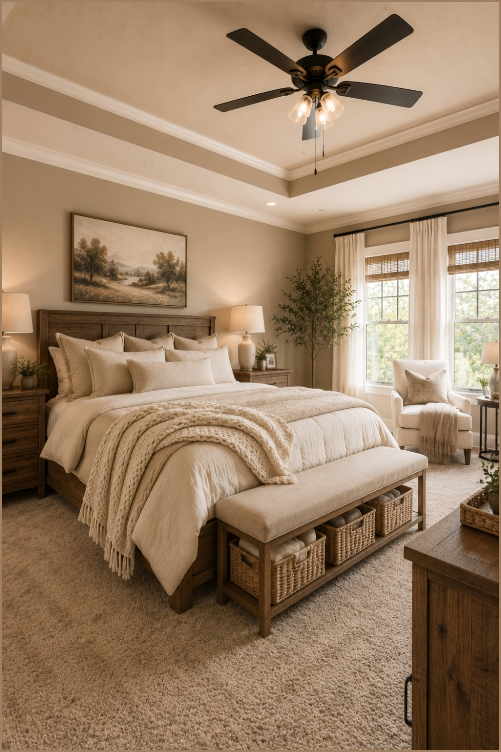Warm Neutral Master Bedroom