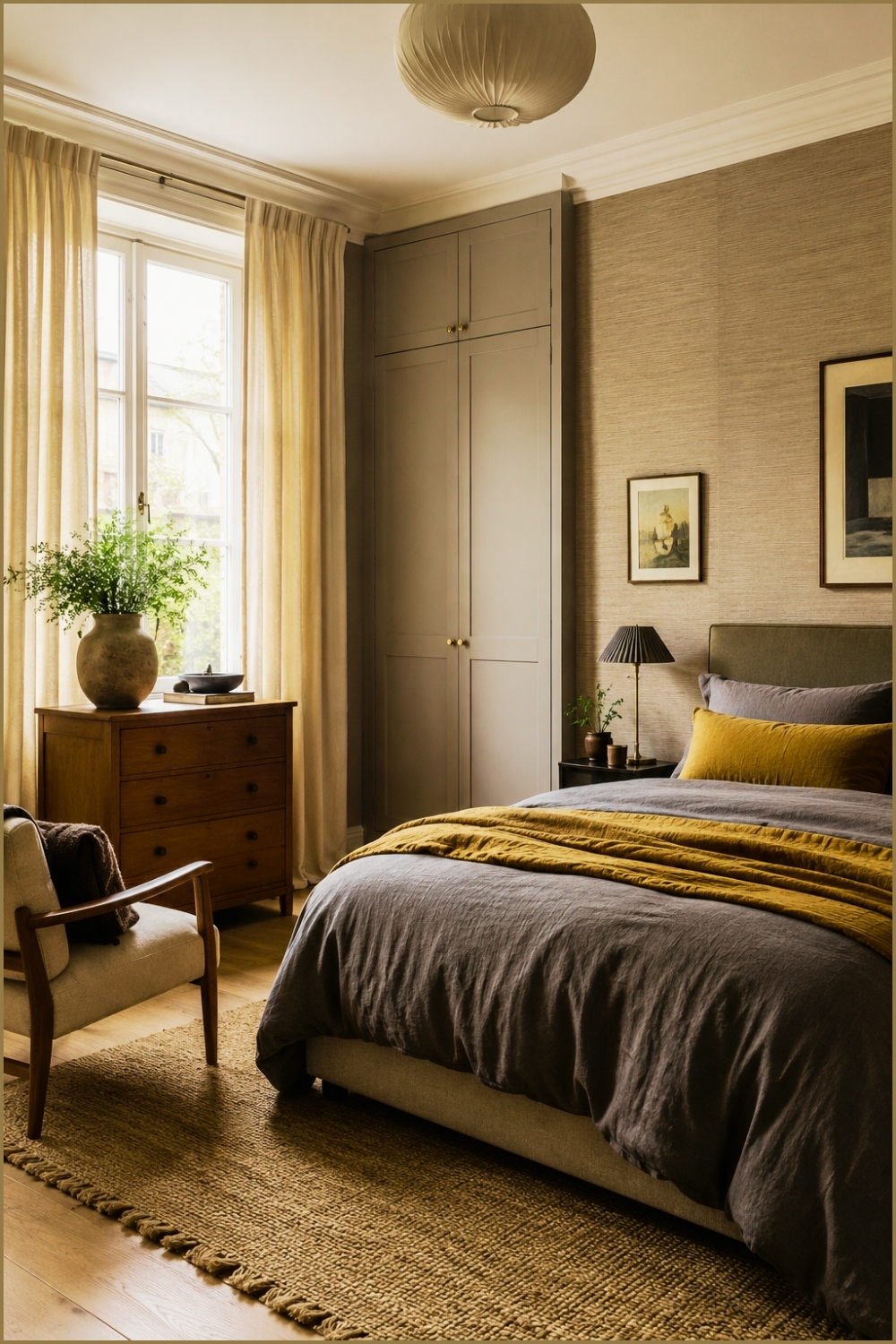 Warm Taupe Minimalist Bedroom