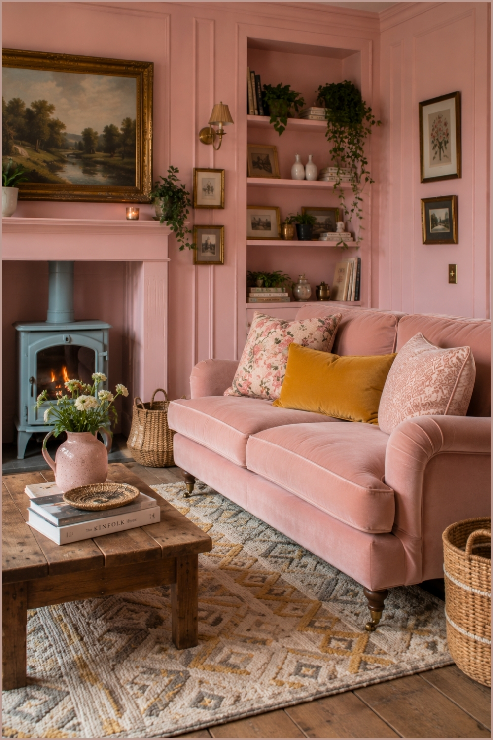 Warm Vintage Blush with Artful Accents
