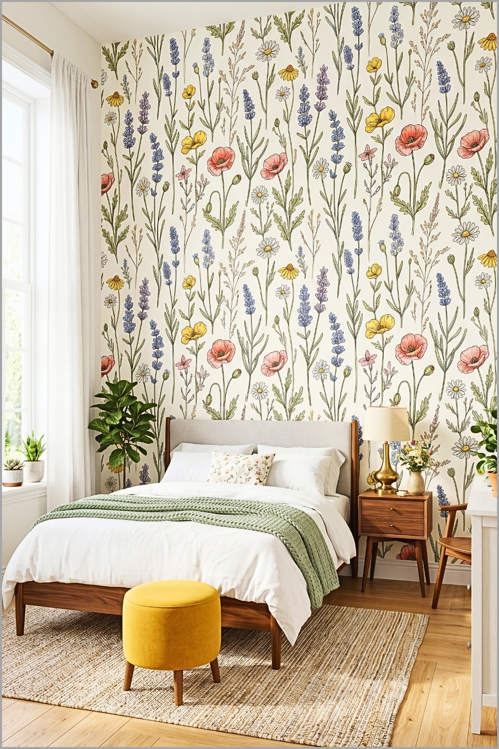 Wildflower Botanical Mural