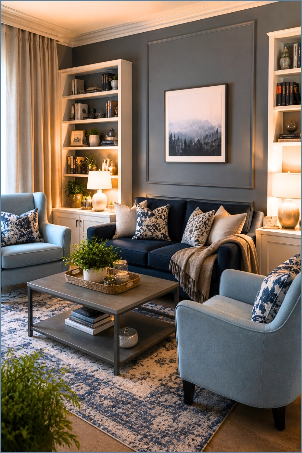 Work From Home Gray and Blue Haven