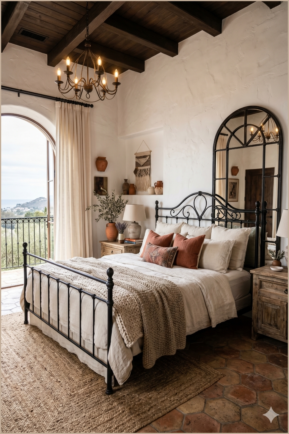 Wrought Iron Mediterranean Bedroom