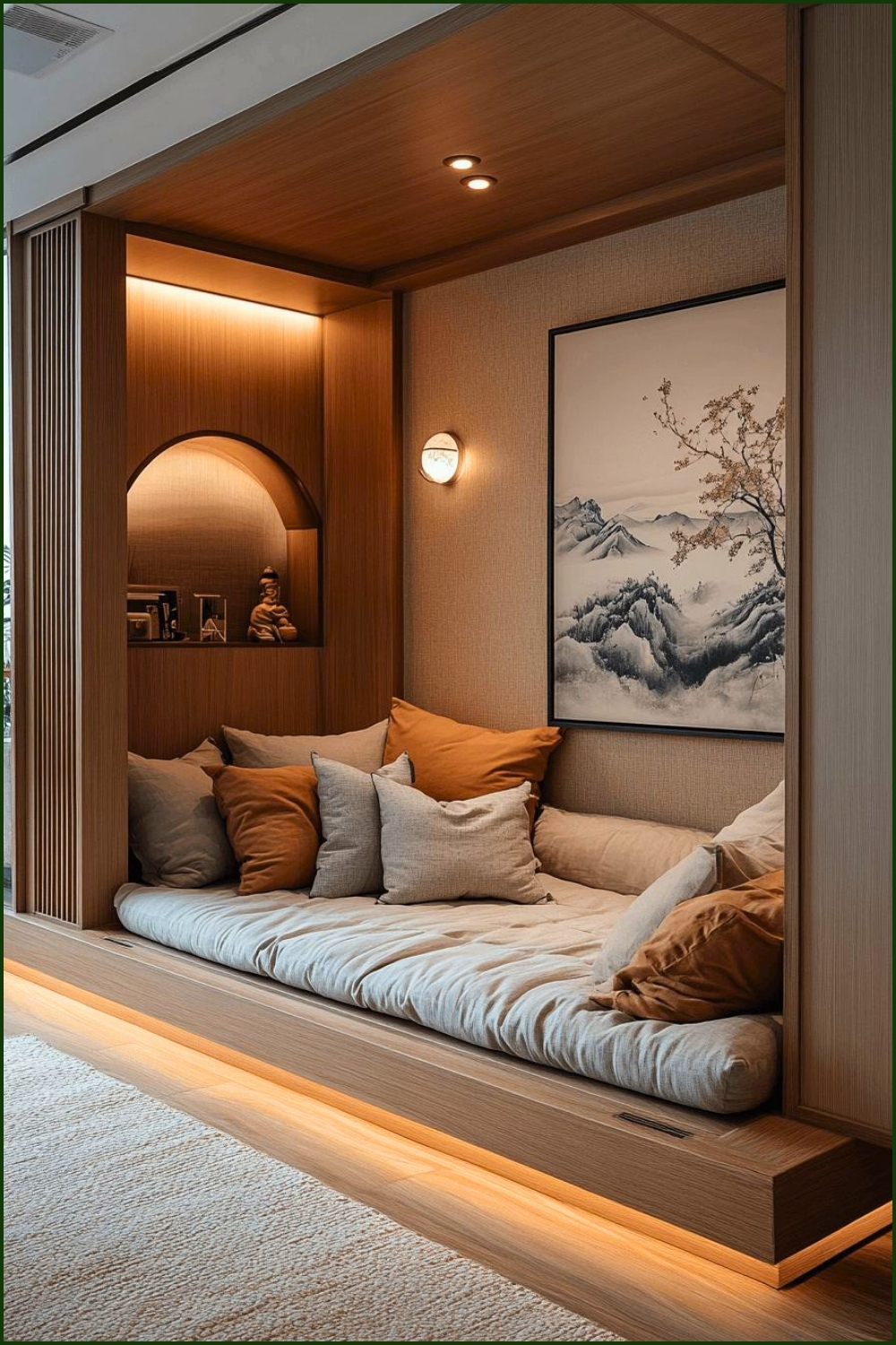 Zen-Inspired Built-in Daybed
