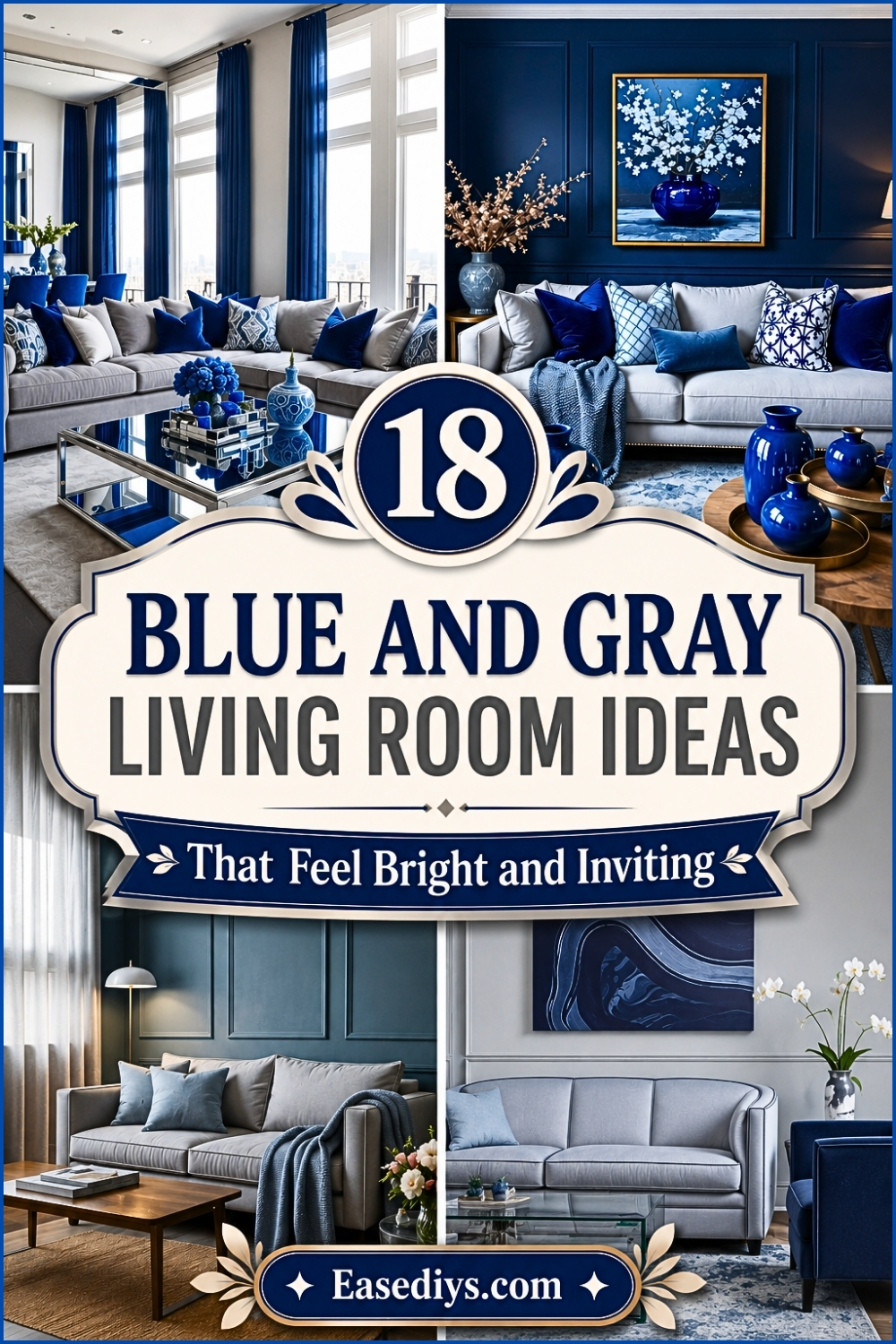 18 Blue and Gray Living Room Ideas That Feel Bright and Inviting