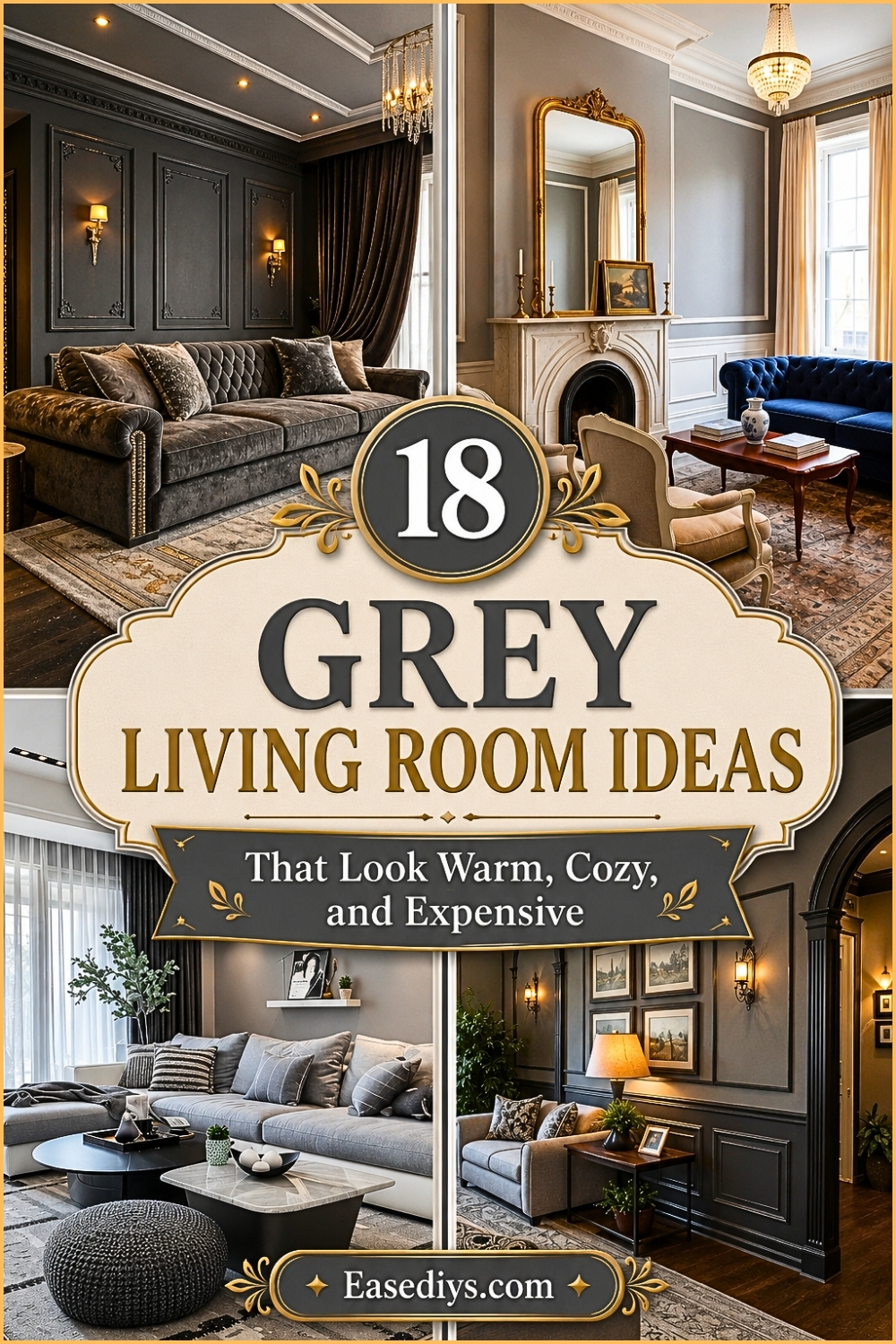18 Grey Living Room Ideas That Look Warm, Cozy, and Expensive