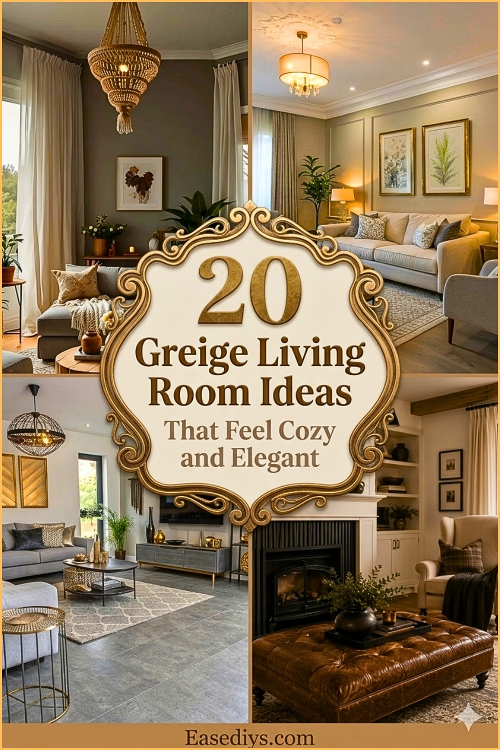 20 Greige Living Room Ideas That Feel Cozy and Elegant