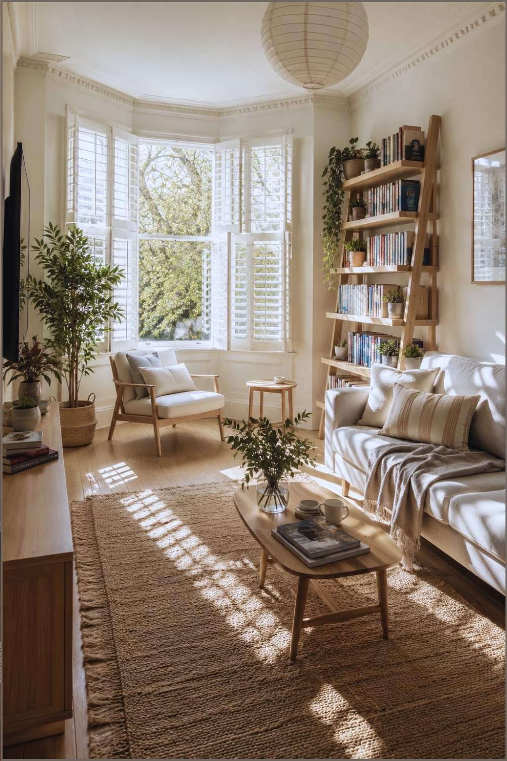 Ladder Bookshelf Reading Corner