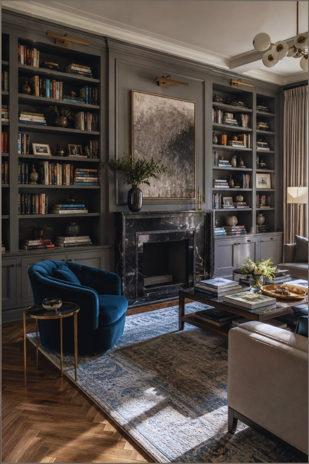 Luxury Home Library Wall