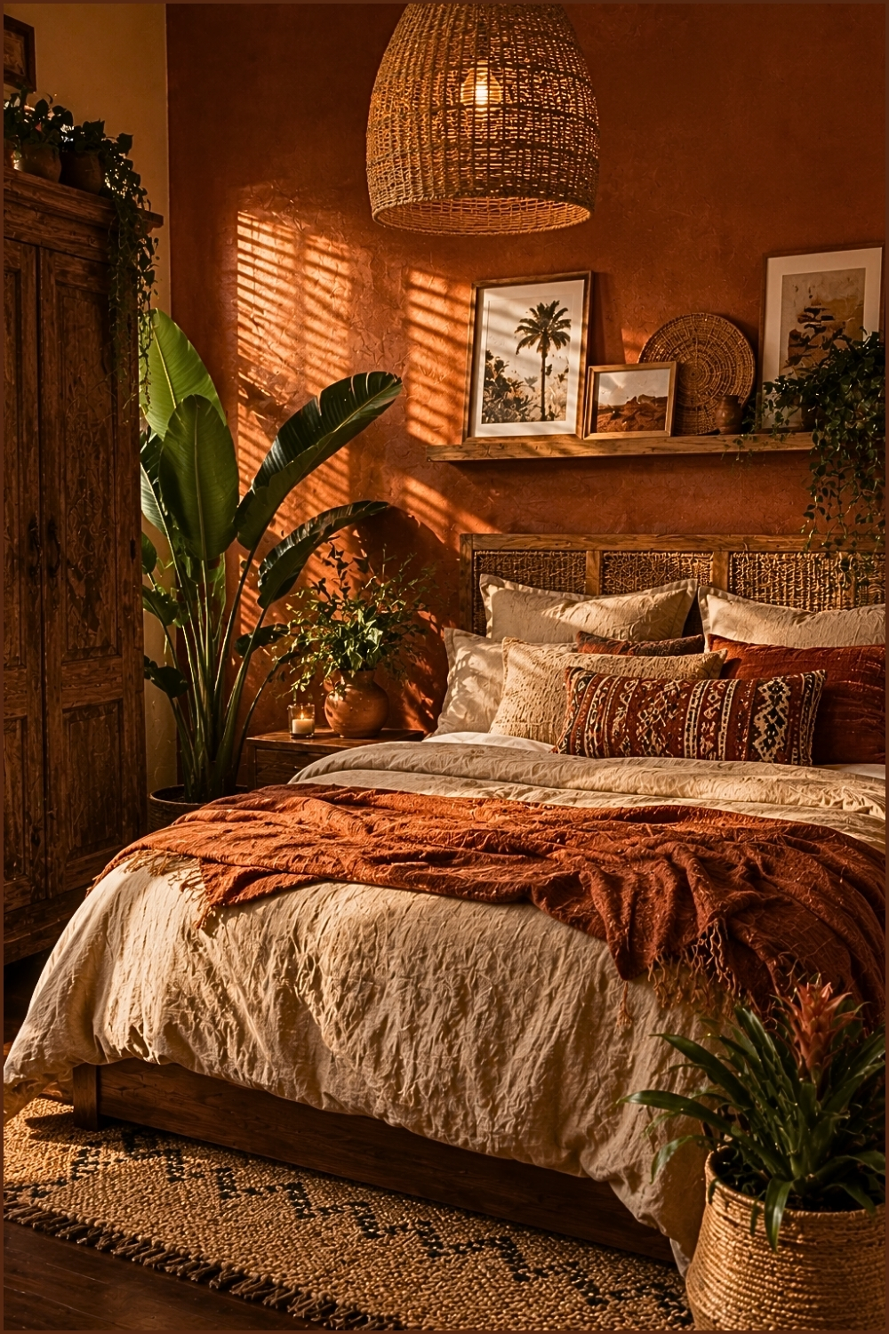 Warm Terracotta Boho Bedroom